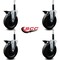 Service Caster 6'' Phenolic Swivel 3/4'' Expanding Stem Caster Set with Brake, 4PK SCC-EX20S615-PHS-PLB-34-4 - alternate 4